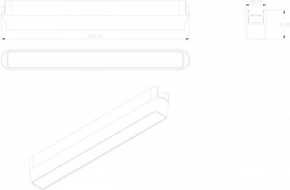 Накладной светильник Denkirs AIR LINEAR DK5330-BK