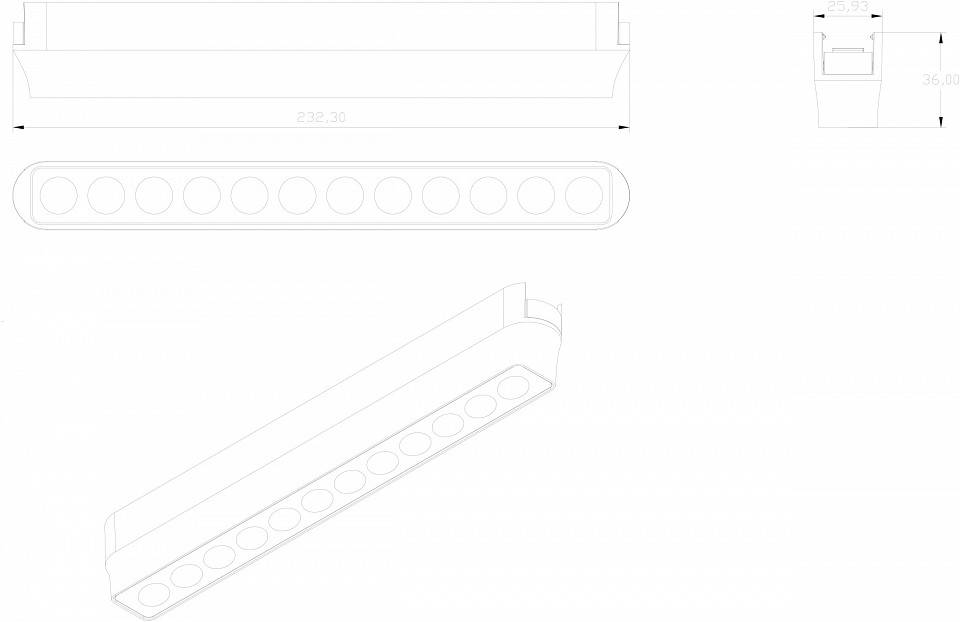 Накладной светильник Denkirs AIR GRILL DK5365-BK