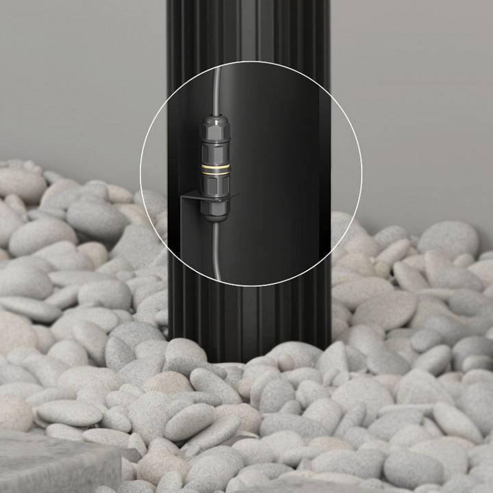 Наземный низкий светильник Denkirs Farsun DK9725-BK