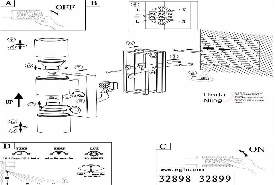 Светильник на штанге Eglo ПРОМО Riga 5 32898
