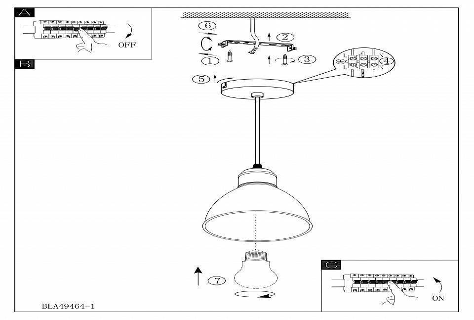 Подвесной светильник Eglo ПРОМО Priddy 49464