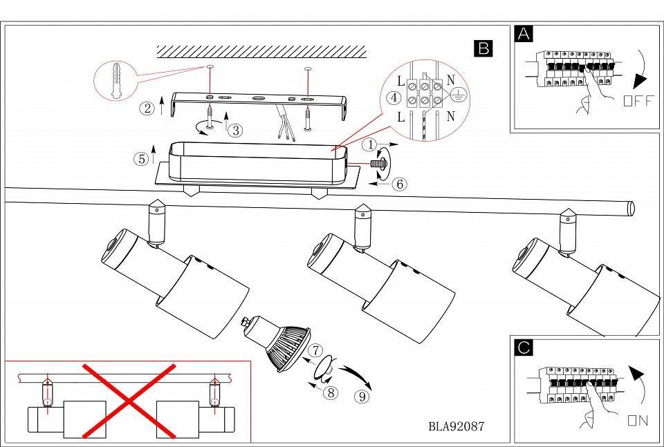 Спот Eglo Davida 4хGU10 92087