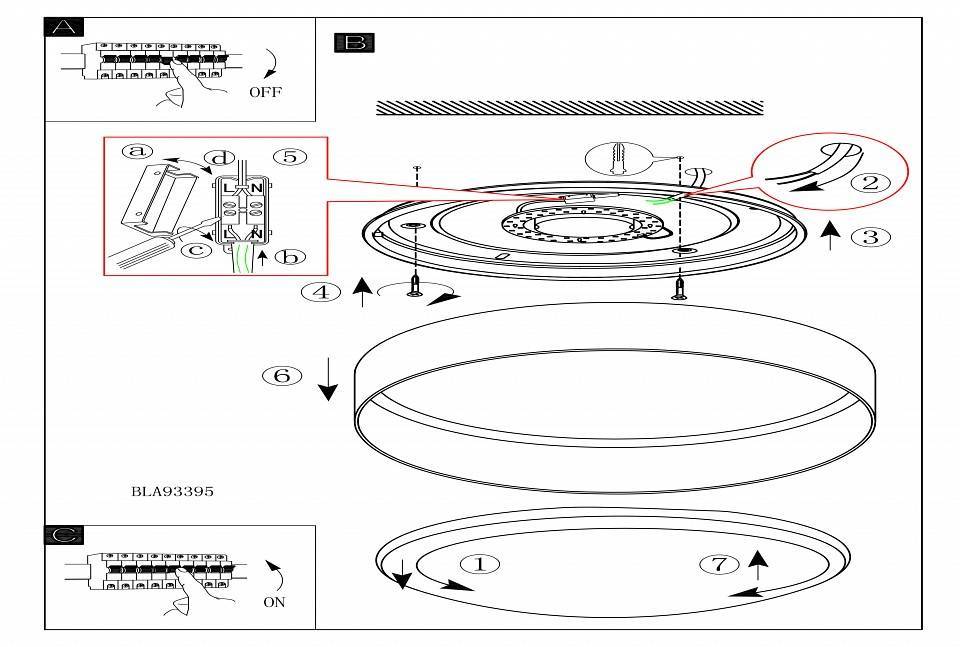 Накладной светильник Eglo Palomaro LED 320 мм 93949