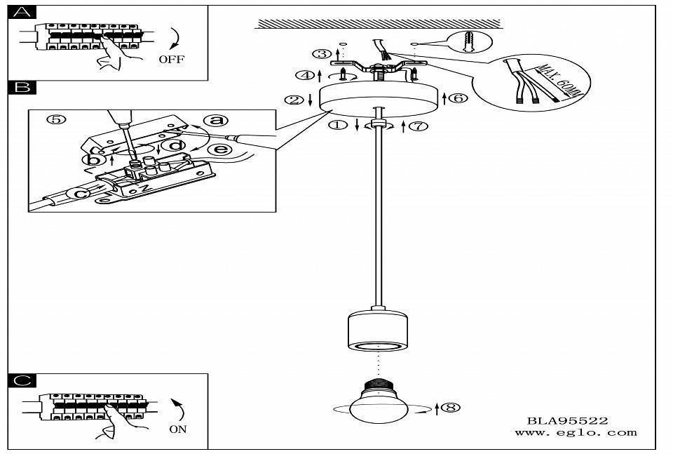 Подвесной светильник Eglo Silvares 1хE27 бетон серый 95522