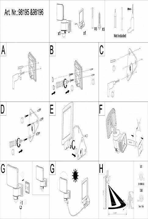 Светильник уличный настенный EGLO Casabas 98195