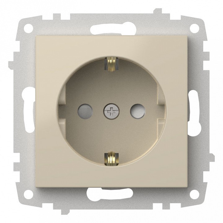 Розетка с заземлением и со шторкой, без рамки Elbi Eleсtriс Zena Vega 609-010300-243