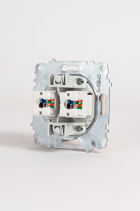 Розетка двойная Ethernet RJ-45 без рамки Elbi Eleсtriс Zena Vega 609-010300-248