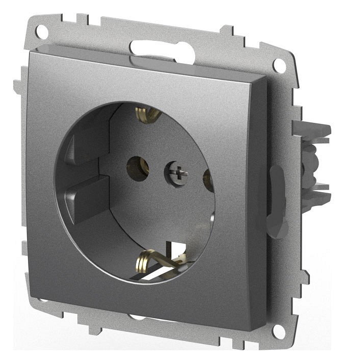 Розетка с заземлением, без рамки Elbi Eleсtriс Zena Vega 609-011000-217
