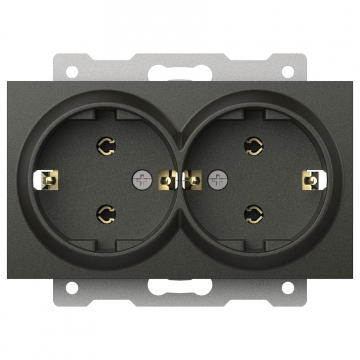 Розетка двойная с заземлением, без рамки Elbi Eleсtriс Zena Vega 609-011100-907