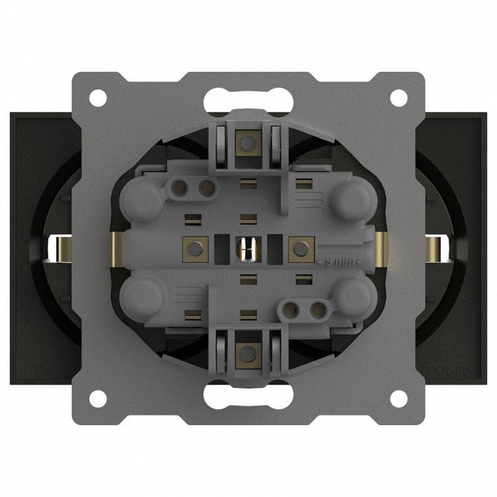 Розетка двойная с заземлением, без рамки Elbi Eleсtriс Zena Vega 609-011100-907