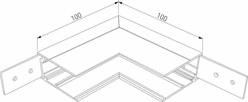Соединитель угловой внутренний для треков накладных Elektrostandard Slim Magnetic a062191