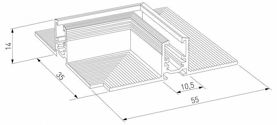 Соединитель угловой L-образный для треков встраиваемых Elektrostandard Mini Magnetic a065637
