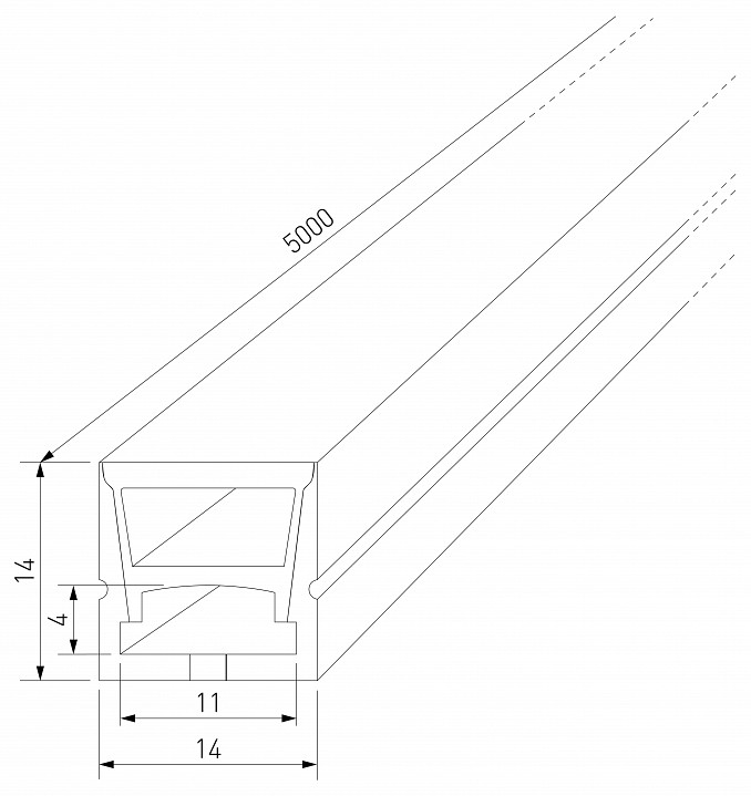 Короб накладной гибкий Elektrostandard  LL-2-ALP026