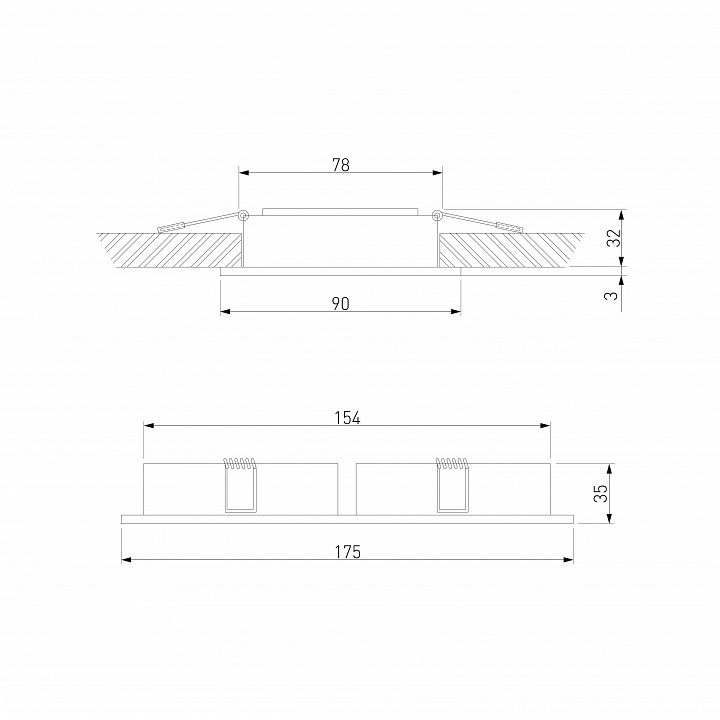 Встраиваемый светильник Elektrostandard Tetro 15277/LED