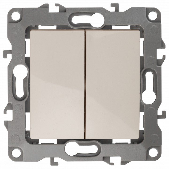 Переключатель двухклавишный без рамки Эра Эра 12 12-1106-02