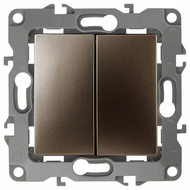 Выключатель двухклавишный без рамки Эра Эра 12 12-1104-13