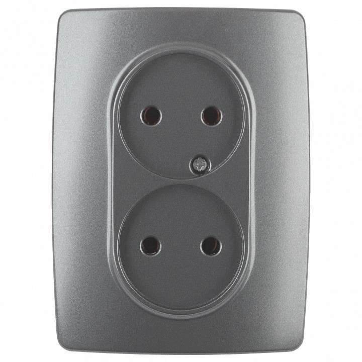 Розетка двойная без заземления Эра Эра 12 12-2107-12