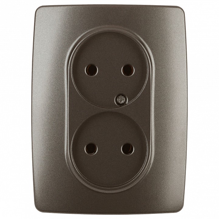 Розетка двойная без заземления Эра Эра 12 12-2107-13