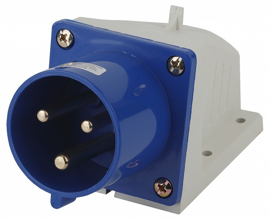 Вилка прямая 2P+PE Эра  VS-32-2P-PE-IP44