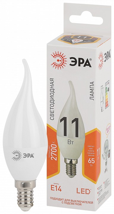 Лампа светодиодная Эра Стандарт LED BXS-11W-827-E14