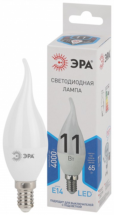 Лампа светодиодная Эра Стандарт LED BXS-11W-840-E14