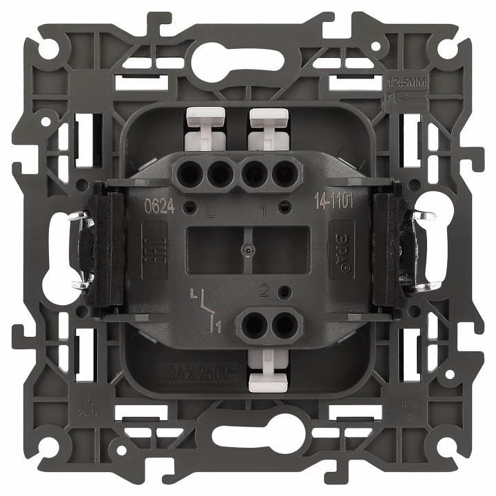 Выключатель одноклавишный без рамки Эра Эра Elegance 14-1101-05