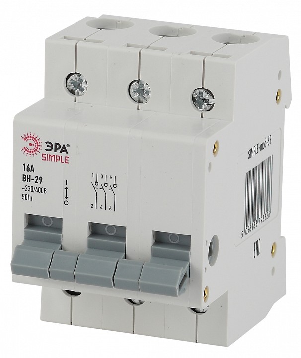 Выключатель нагрузки 3P Эра ВН-29 SIMPLE-mod-65