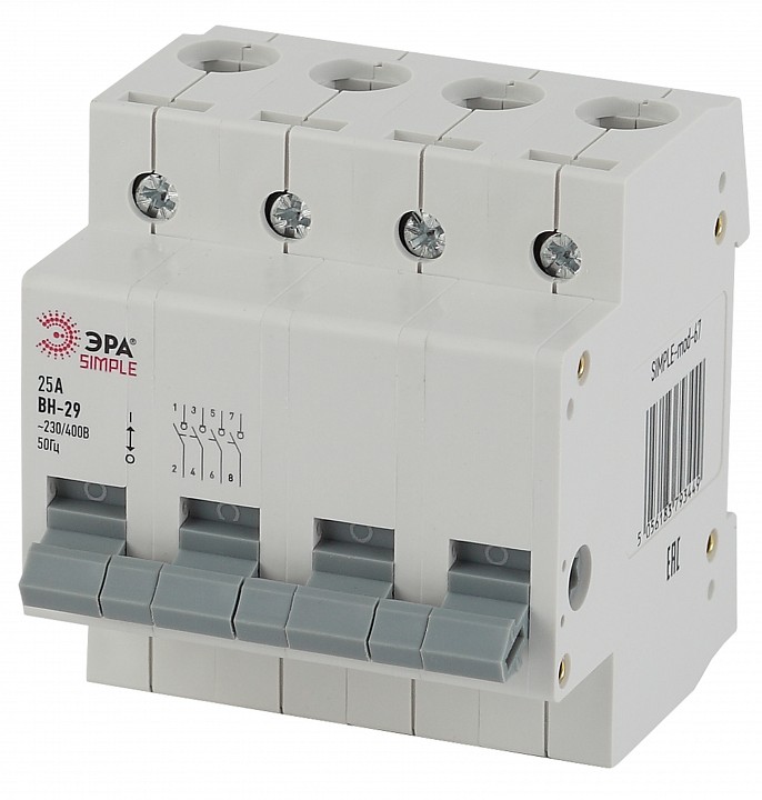 Выключатель нагрузки 4P Эра ВН-29 SIMPLE-mod-68