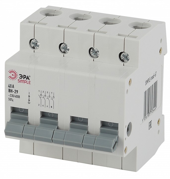 Выключатель нагрузки 4P Эра ВН-29 SIMPLE-mod-69