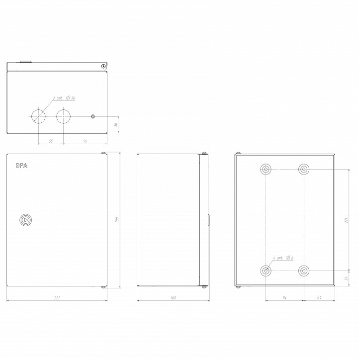 Электрический щиток накладной Эра  NO_SIMPLE_STM_SHMPg-00_IP54