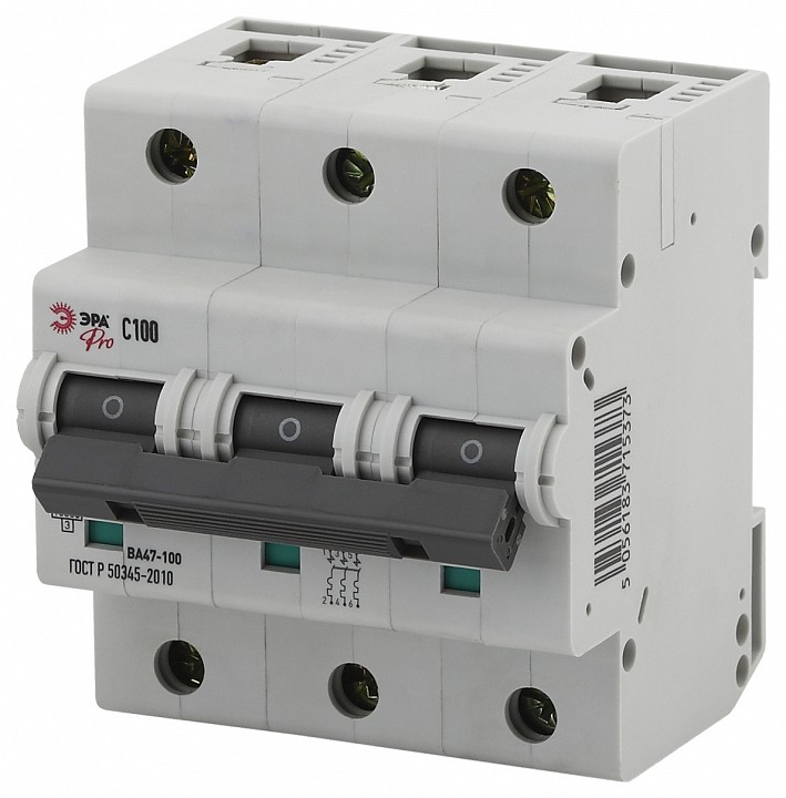 Автоматический выключатель 3P Эра ВА47-100 NO-902-291