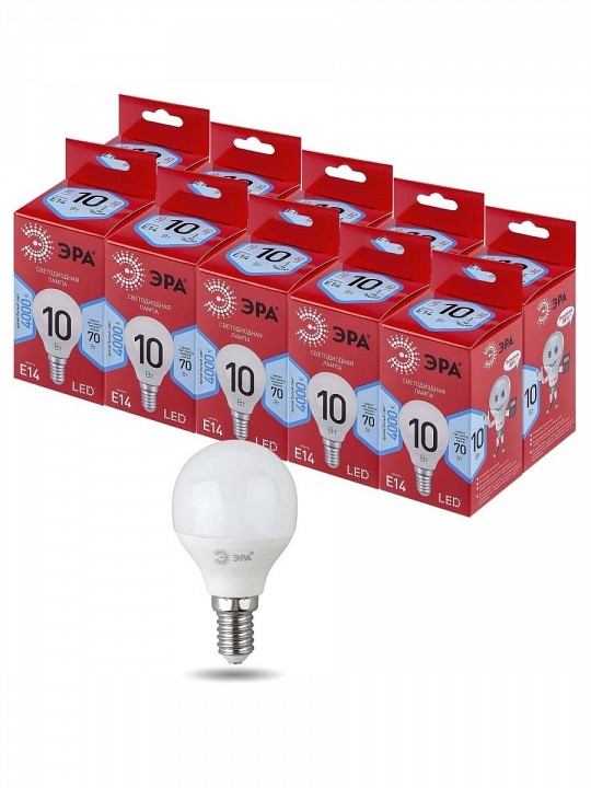 Лампа светодиодная Эра  LED P45-10W-840-E14 R