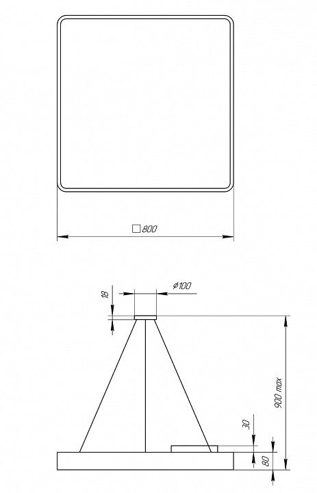 Подвесной светильник Эра Quadro Б0050588