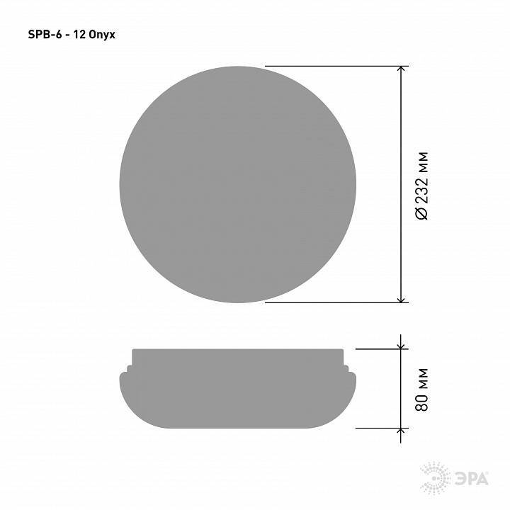 Светильник светодиодный накладной ЭРА SPB-6 12 Вт Onyx SPB-6-12 Onyx