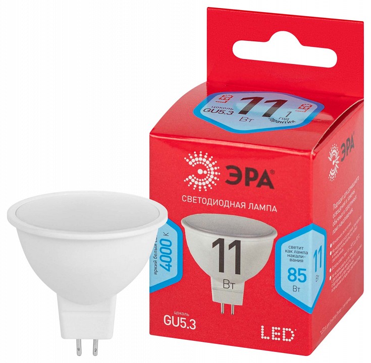 Лампа светодиодная Эра  LED MR16-11W-840-GU5.3 R