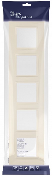 Рамка на 5 постов Эра Эра Elegance 14-5015-02