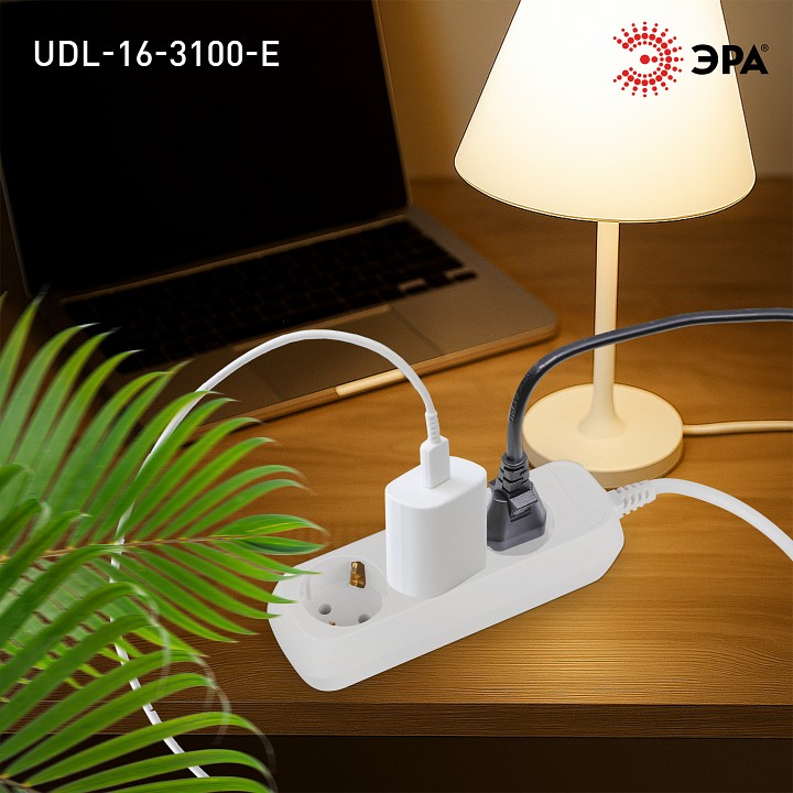 Удлинитель Эра  UDL-16-3100-E