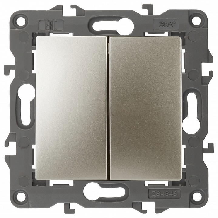 Переключатель перекрестный двухклавишный без рамки Эра Эра Elegance 14-1112-04