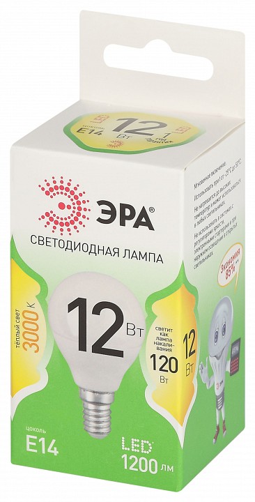 Лампа светодиодная Эра Green Line LED P45-12W-830-E14 GL