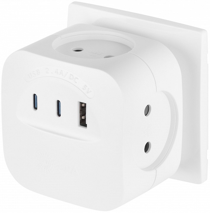 Разветвитель Эра  SP-4-3USBAC-W