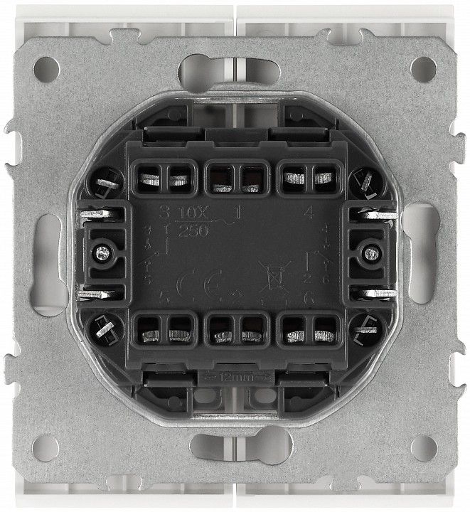 Переключатель проходной одноклавишный без рамки Эра Arktik 16-1106-01