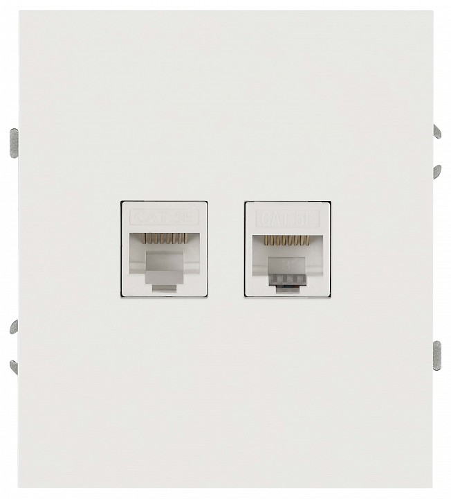 Розетка двойная Ethernet RJ-45 без рамки Эра Arktik 16-3108-01