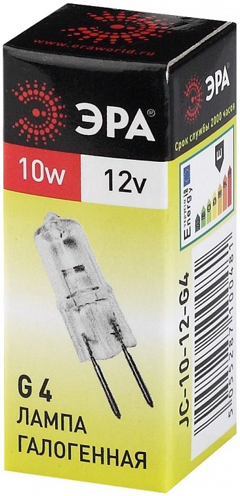 Лампа галогеновая Эра  G4-JC-10W-12V