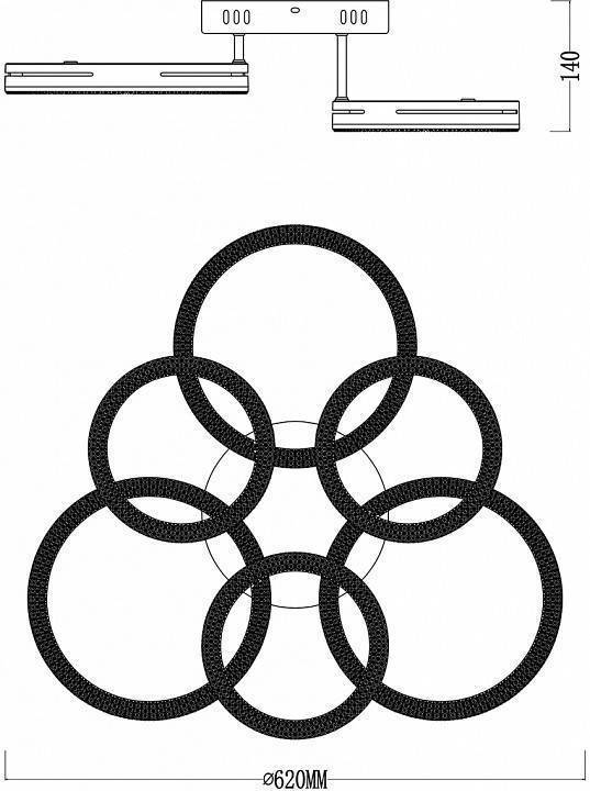 Потолочная люстра Escada Fianit 10282/6LED