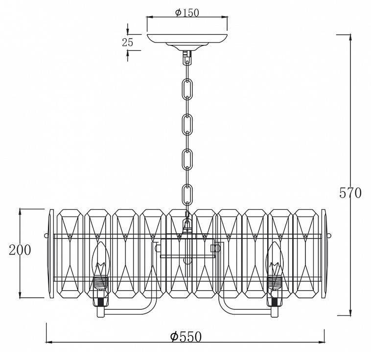 Подвесной светильник Escada Nerissa 2115/8S Chrome