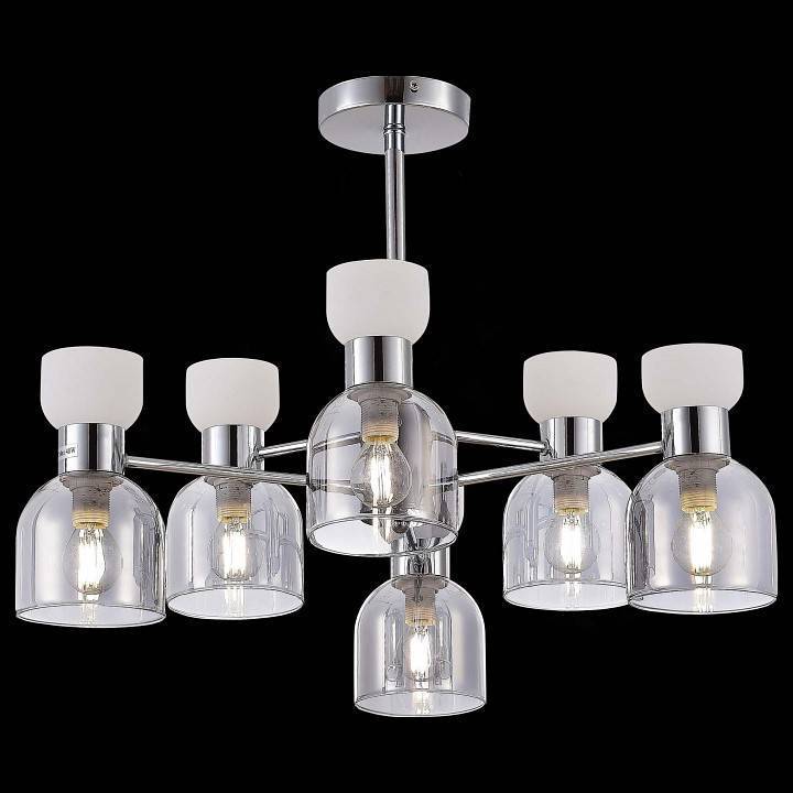 Люстра на штанге EVOLUCE Vento 6 ламп SLE1045-102-06