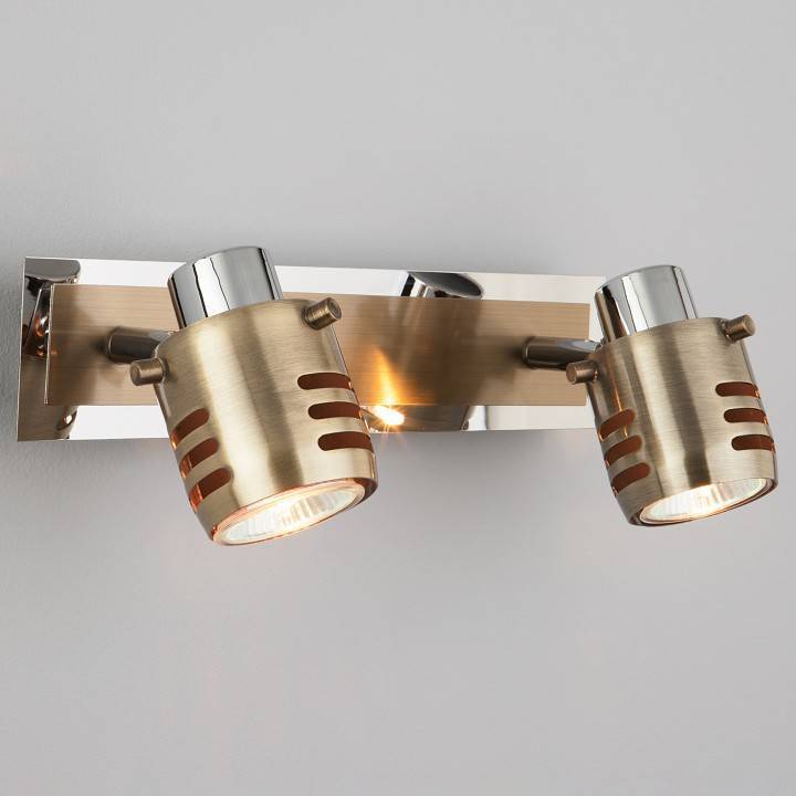 Спот Eurosvet Leonardo хром/античная бронза 23463/2