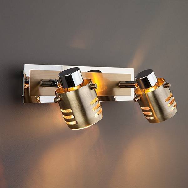 Спот Eurosvet Leonardo хром/античная бронза 23463/2