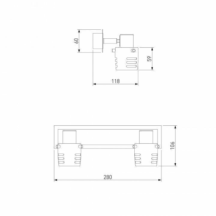 Спот Eurosvet Leonardo хром/античная бронза 23463/2