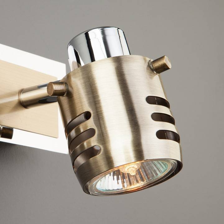 Спот Eurosvet Leonardo хром/античная бронза 23463/2